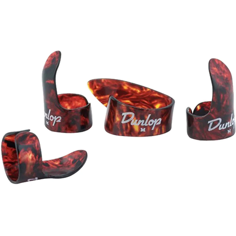 Dunlop Medium Shell Thumbpick & Fingerpick Player Pack (1 Thumb, 3 Finger)-Guitar & Bass-AMS-Medium-Logans Pianos