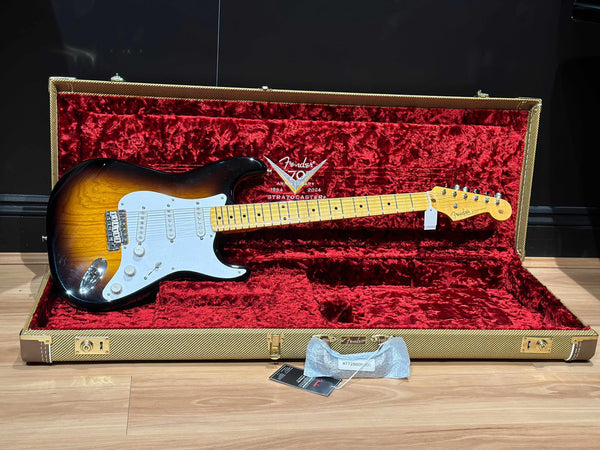 Fender Ltd Edition 70th Anniversary 1954 Stratocaster Custom-Guitar & Bass-Fender-Wide-Fade 2-Color Sunburst-Logans Pianos