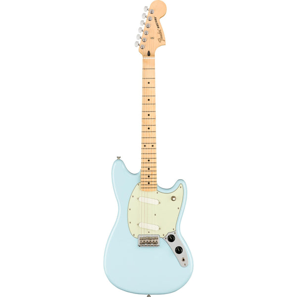 Fender Player Mustang Electric Guitar + BONUS HARD CASE-Guitar & Bass-Fender-Maple-Sonic Blue-Logans Pianos