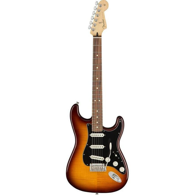 Fender Player Stratocaster Plus Top +BONUS HARD CASE-Guitar & Bass-Fender-Pau Ferro-Tobacco Sunburst-Logans Pianos