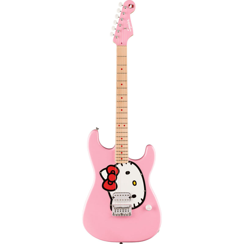 Fender Squier X Hello Kitty Pink Stratocaster-Guitar & Bass-Squier-Logans Pianos