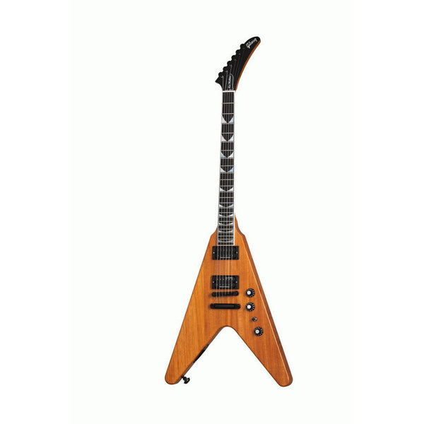 Gibson Dave Mustaine Flying V EXP Electric Guitar-Guitar & Bass-Gibson-Natural Antique-Logans Pianos