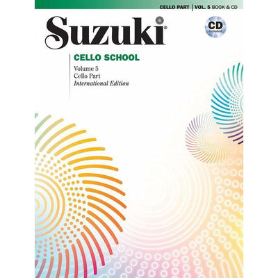 Suzuki Cello School - Volume 5-Sheet Music-Suzuki-Cello Part Book & CD-Logans Pianos