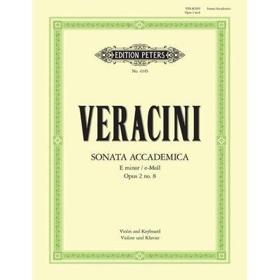 Veracini Sonata Accademica in E Minor Op 2 No 8-Sheet Music-Edition Peters-Logans Pianos