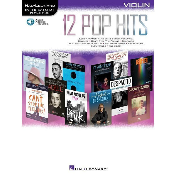 12 Pop Hits - Violin-Sheet Music-Hal Leonard-Logans Pianos