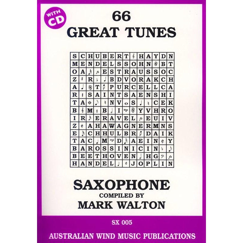 66 Great Tunes for Alto Saxophone-Sheet Music-Australian Wind Music Publications-Logans Pianos