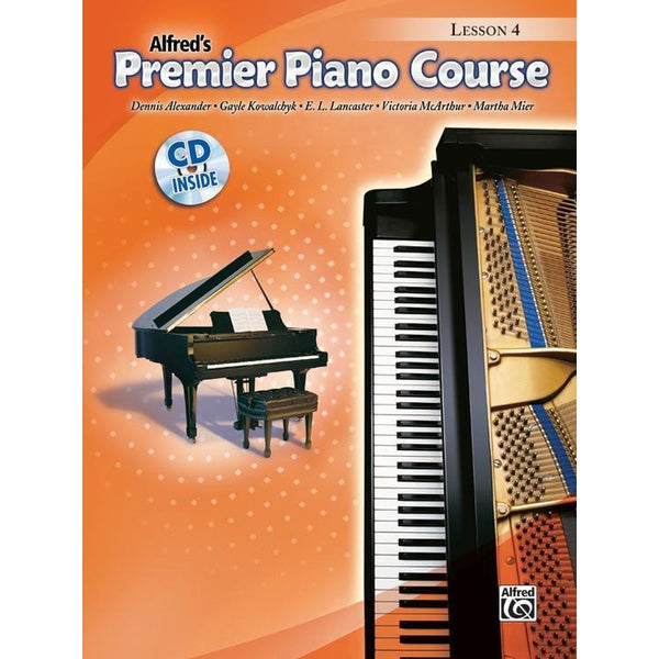 Alfred's Basic Premier Piano Course: Lesson 4-Sheet Music-Alfred Music-Book & CD-Logans Pianos