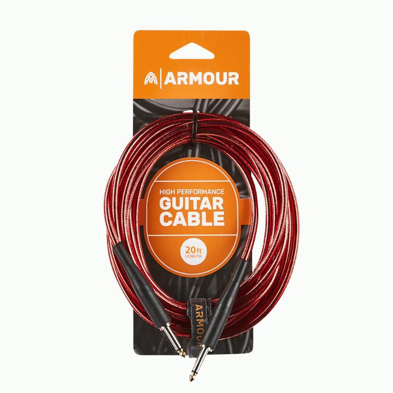 Armour GC Series Guitar Cables-Guitar & Bass-Armour-Red-20ft-Logans Pianos