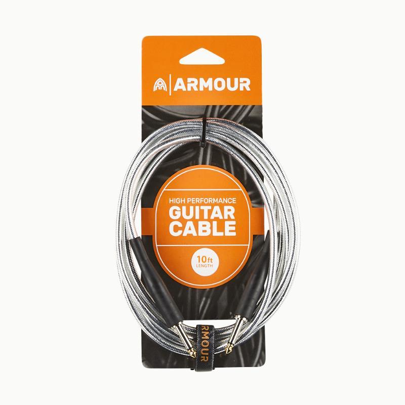 Armour GC Series Guitar Cables-Guitar & Bass-Armour-Silver-10ft-Logans Pianos