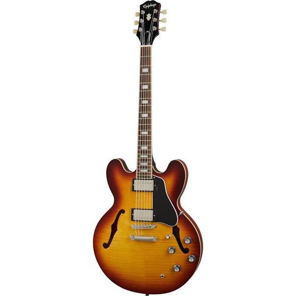 Epiphone ES-335 Figured Semi-Hollow Electric Guitar-Guitar & Bass-Epiphone-Raspberry Tea Burst-Logans Pianos