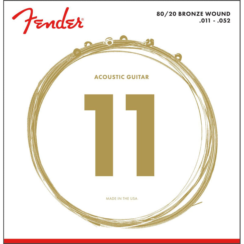 Fender 80/20 Bronze Acoustic Guitar Strings-Guitar & Bass-Fender-.011 - .052-Logans Pianos