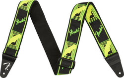 Fender Neon Monogrammed Guitar Strap-Guitar & Bass-Fender-Green/Yellow-Logans Pianos