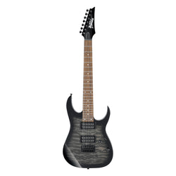 Ibanez GRG7221QT 7 String Electric Guitar-Guitar & Bass-Ibanez-Transparent Black Sunburst-Logans Pianos